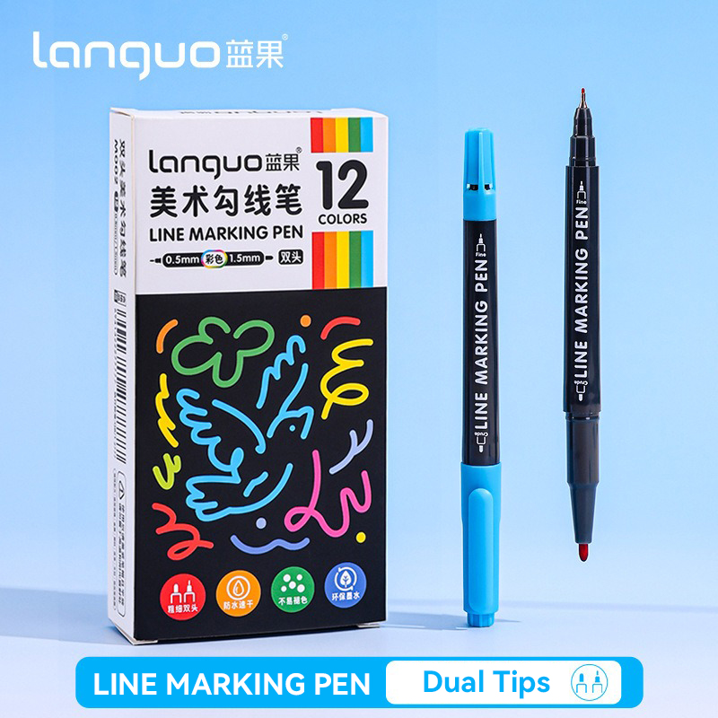 LANGUO Colorful Line Drawing P - Photography Fine Art recension och pris