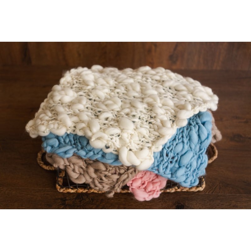 Chunky Knit Merino Baby Blanke - Photography Newborn recension och pris