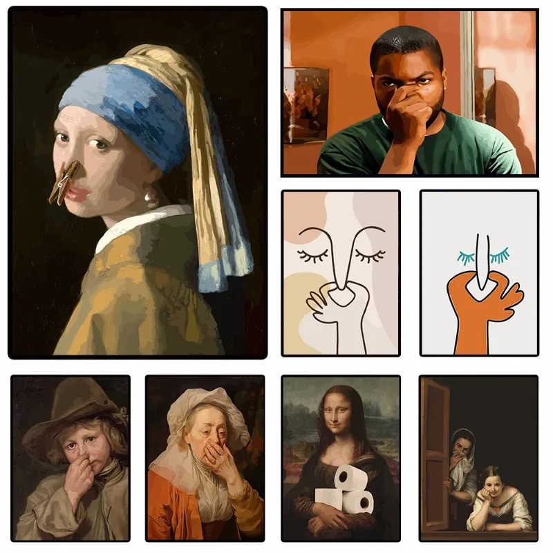 Funny Pinching Nose Mona Lisa  - Photography Duck recension och pris