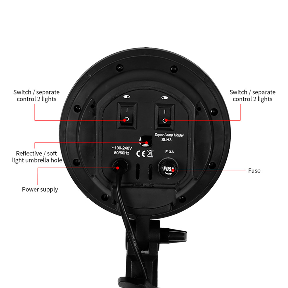 E27 Base Four Lamp Holder  Lig - Photography Bulb recension och pris