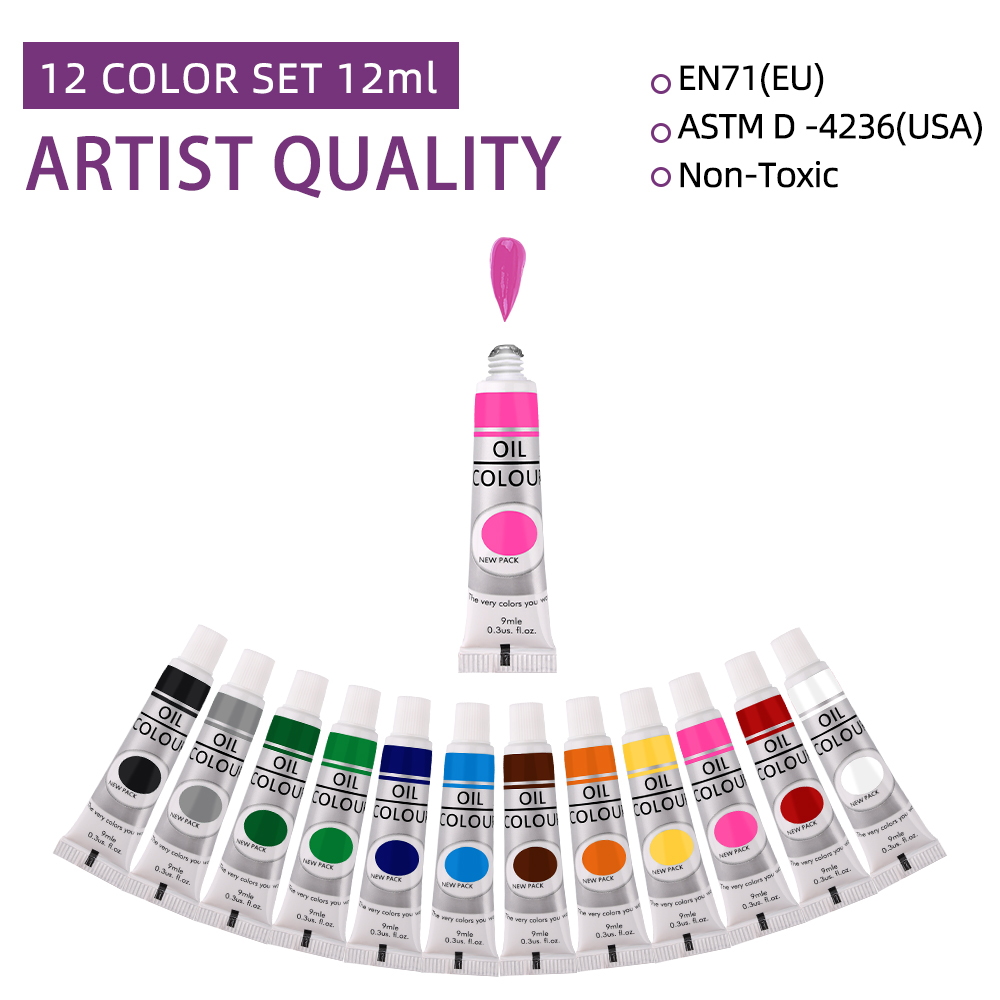 12 Color Oil Paints Set 9ml Tu - Photography Fine Art recension och pris