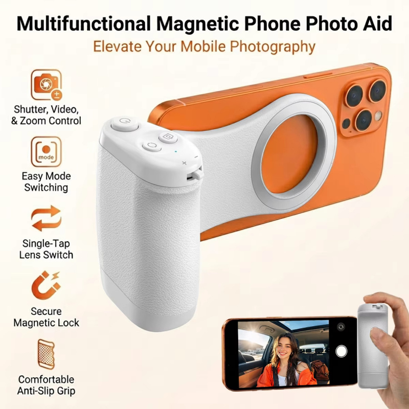 Magnetic Phone Grip with Remot - Photography Style Iphone recension och pris