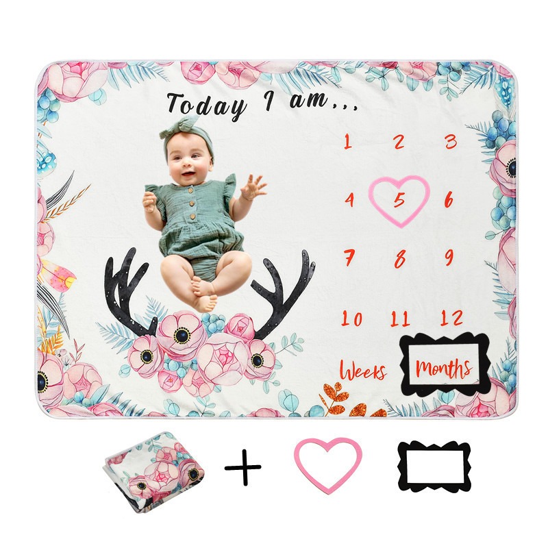 Digital Printed Flannel Milest - Photography Background recension och pris
