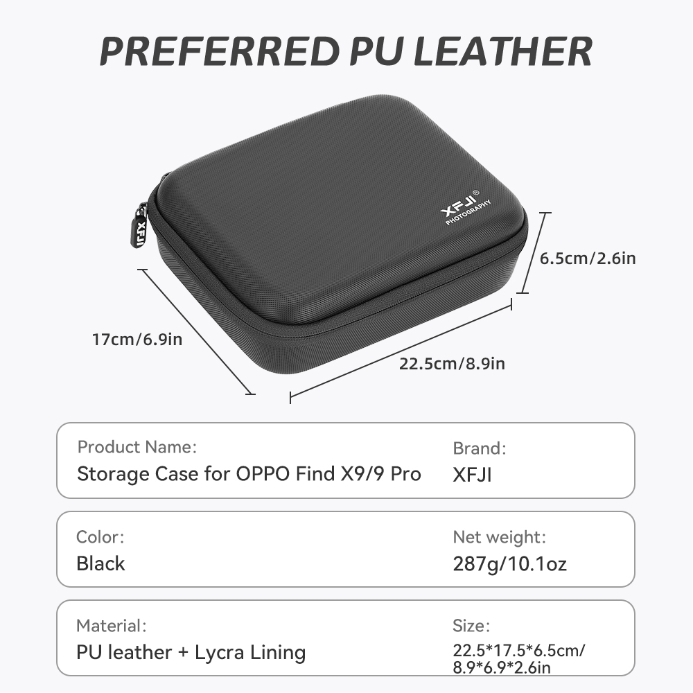 XFJI Storage Bag Case PU Leath - Photography Kit Vivo X300 recension och pris