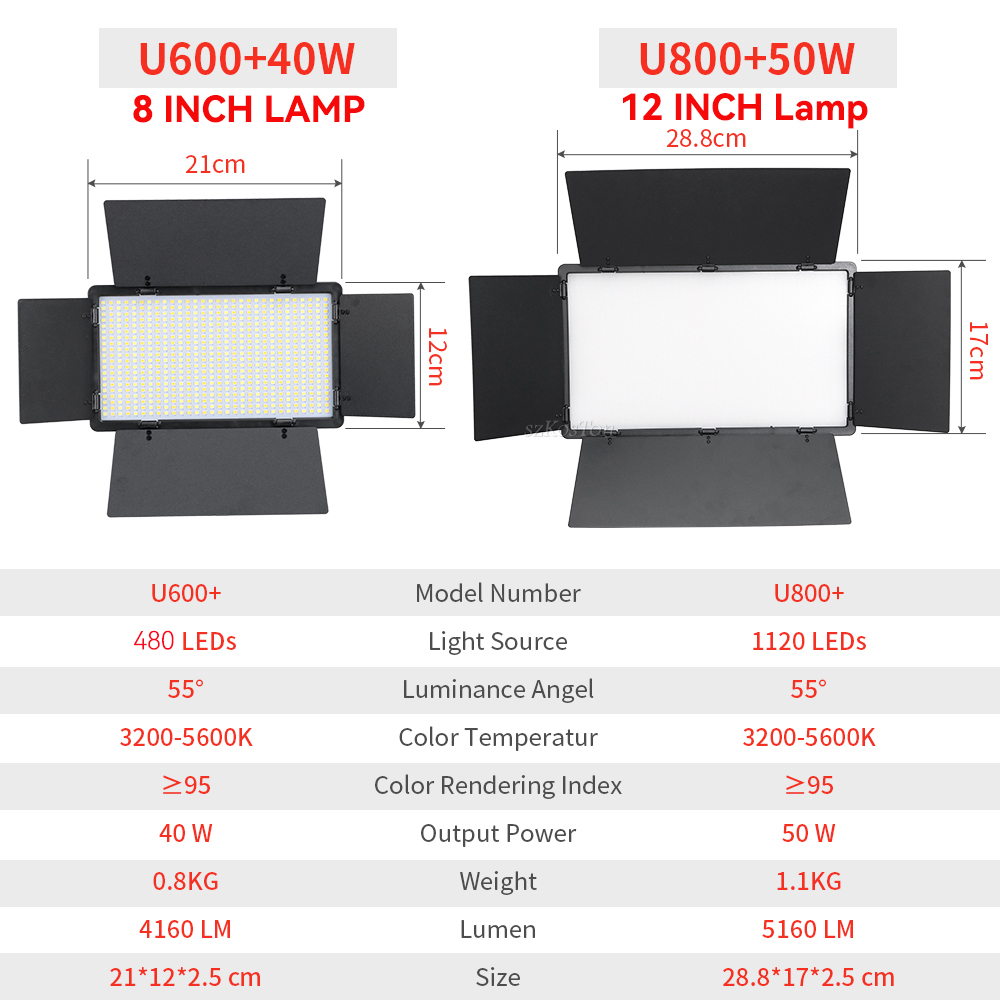 U800 U600 LED Photo Studio Vid - Photography Bulb recension och pris